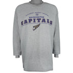 NHL (Lee) - Washington Capitals Long Sleeve Shirt 1990s X-Large Vintage Retro Hockey