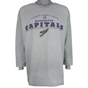 NHL (Lee) - Washington Capitals Long Sleeve Shirt 1990s X-Large Vintage Retro Hockey