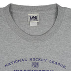NHL (Lee) - Washington Capitals Long Sleeve Shirt 1990s X-Large Vintage Retro Hockey