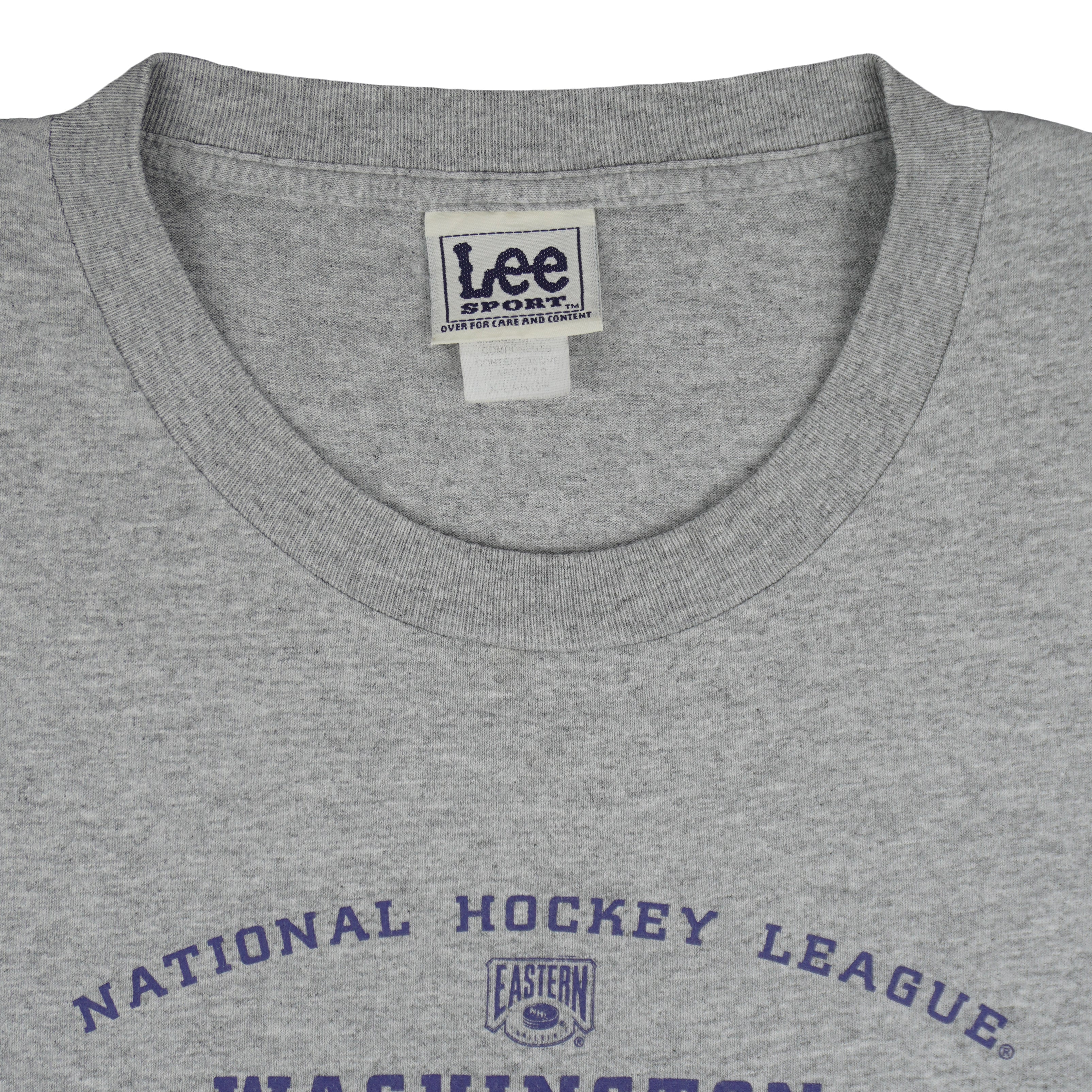 NHL (Lee) - Washington Capitals Long Sleeve Shirt 1990s X-Large Vintage Retro Hockey