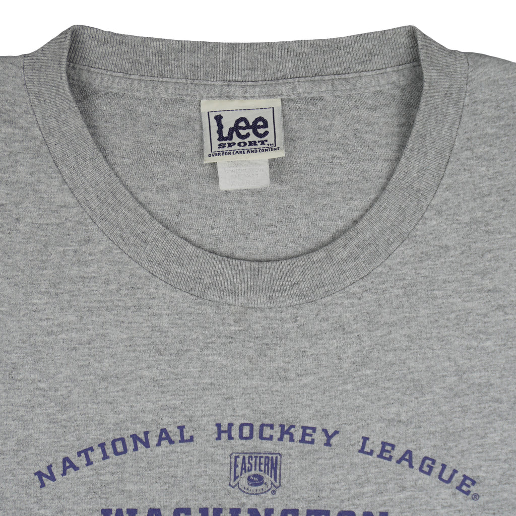 NHL (Lee) - Washington Capitals Long Sleeve Shirt 1990s X-Large Vintage Retro Hockey
