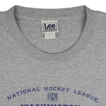 NHL (Lee) - Washington Capitals Long Sleeve Shirt 1990s X-Large Vintage Retro Hockey
