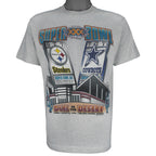 NFL (Salem) - Cowboys VS Steelers Super Bowl Champions Tickets T-Shirt 1996 Medium Vintage Retro Football