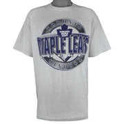 NHL (Giardini) - Toronto Maple Leafs Single Stitch T-Shirt 1990s Large Vintage Retro Hockey