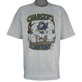 NFL (Unbalanced) - San Diego Chargers Caricature T-Shirt 1991 X-Large Vintage Retro Football