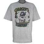NFL (Unbalanced) - San Diego Chargers Caricature T-Shirt 1991 X-Large Vintage Retro Football