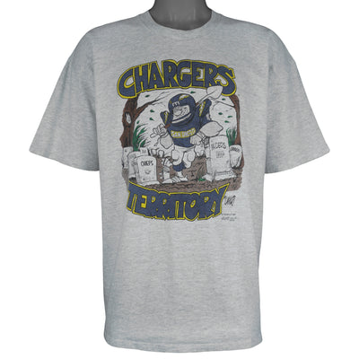 NFL (Unbalanced) - San Diego Chargers Territory Caricature T-Shirt 1991 X-Large