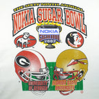 NCAA - Bulldogs Vs Seminoles Nokia Sugar Bowl Champions T-Shirt 2002 X-Large Vintage Retro
