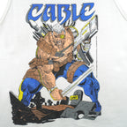 Marvel - Comic Cable Nathan Summers Sleeveless Shirt 1990s Medium Vintage Retro