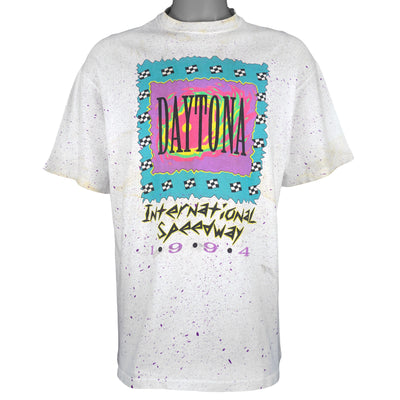 Nascar (Hanes) - Daytona International Speedway All Over Print T-Shirt 1994 Large