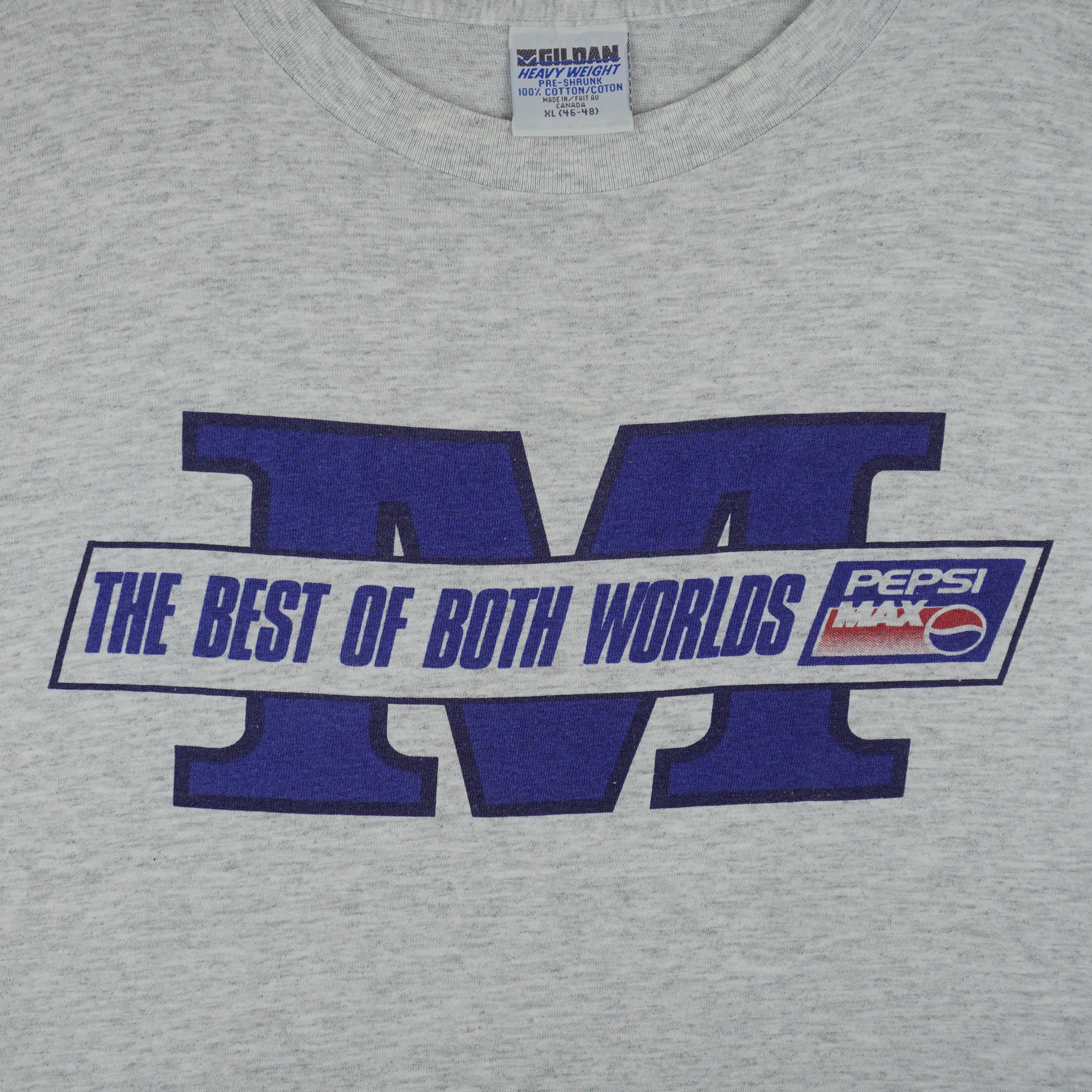 Vintage (Gildan) - Pepsi Max The Best Of Both Worlds T-Shirt 1990s X-Large Vintage Retro