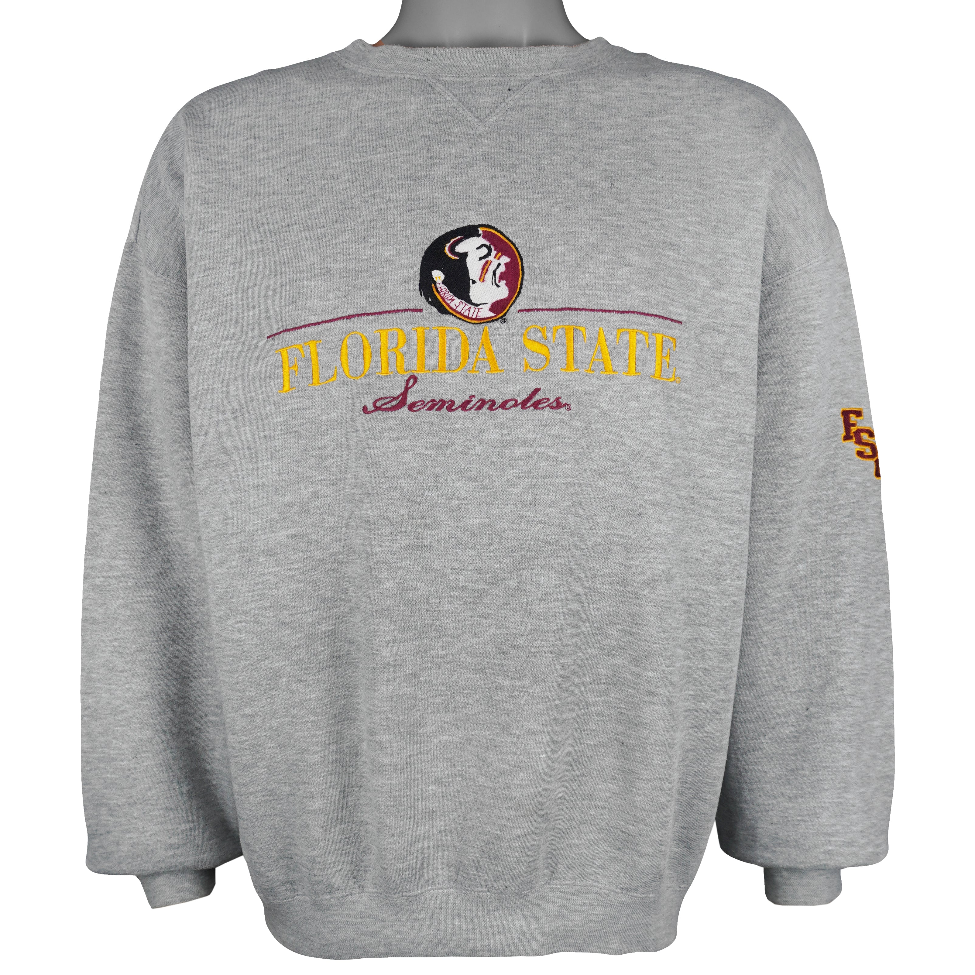 NCAA (CS) - Florida State Seminoles Embroidered Sweatshirt 1990s Large Vintage Retro
