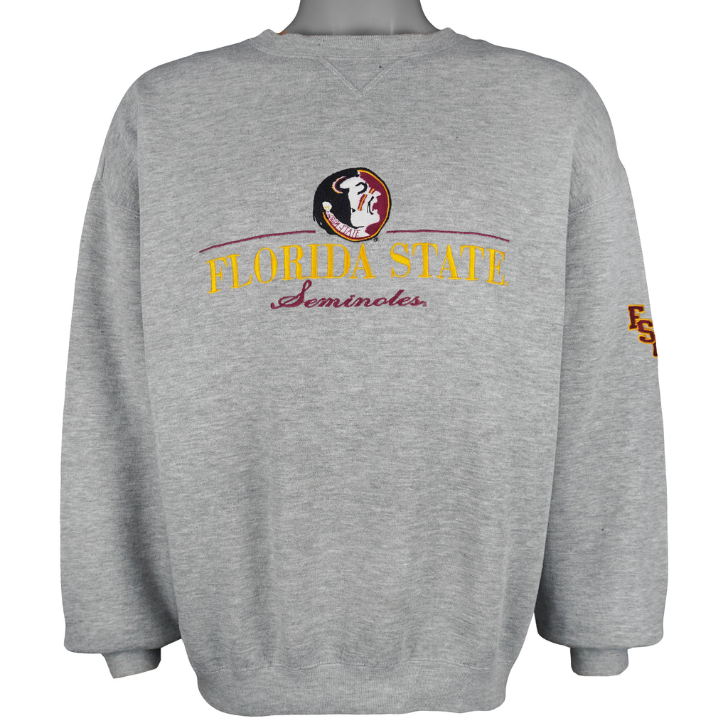 NCAA (CS) - Florida State Seminoles Embroidered Sweatshirt 1990s Large Vintage Retro