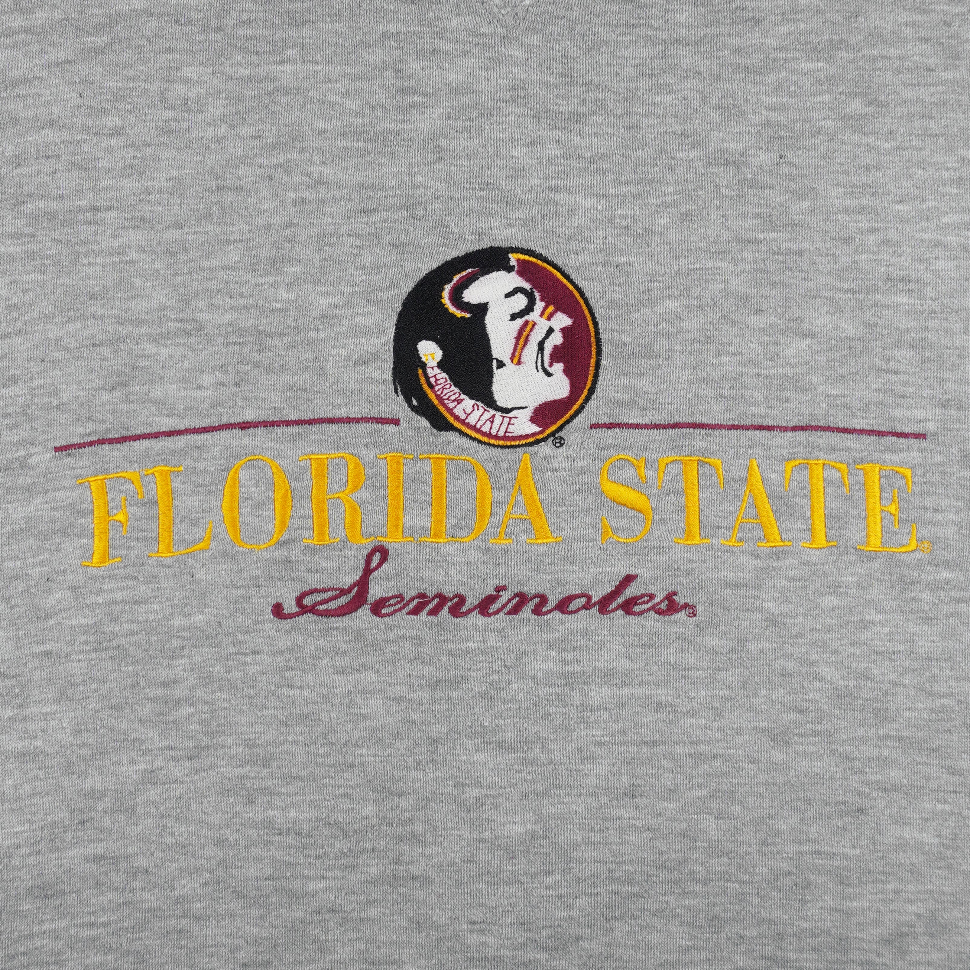 NCAA (CS) - Florida State Seminoles Embroidered Sweatshirt 1990s Large Vintage Retro