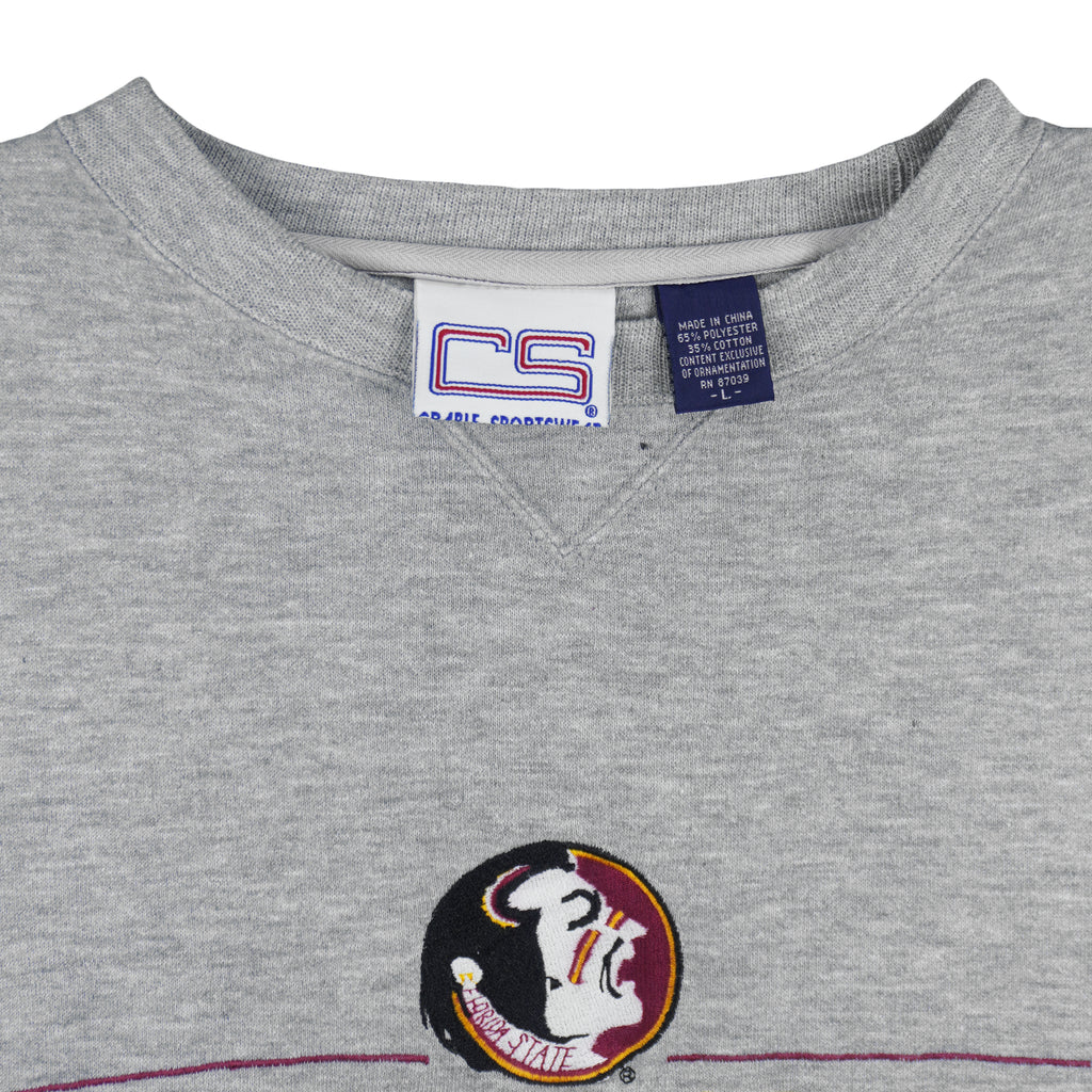NCAA (CS) - Florida State Seminoles Embroidered Sweatshirt 1990s Large Vintage Retro