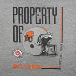CFL (Softwear) - Property Of B.C. Lions Single Stitch T-Shirt 1990 Large Vintage Retro