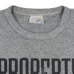 CFL (Softwear) - Property Of B.C. Lions Single Stitch T-Shirt 1990 Large Vintage Retro