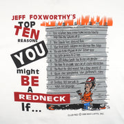 Vintage (Club Red) - Jeff Foxworthy Redneck Top 10 Comedy T-Shirt 1996 Large Vintage Retro