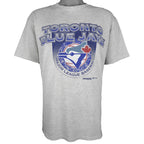 MLB (Trench) - Toronto Blue Jays Spell-Out T-Shirt 1995 Large Vintage Retro Baseball