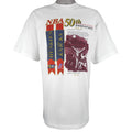 NBA (Logo Athletic) - Huskies vs Knicks NBA 50th Anniversary T-Shirt 1990s X-Large Vintage Retro Basketball