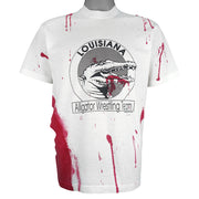 Vintage - Louisiana Alligator Wrestling Team Single Stitch T-Shirt 1990s Large Vintage Retro