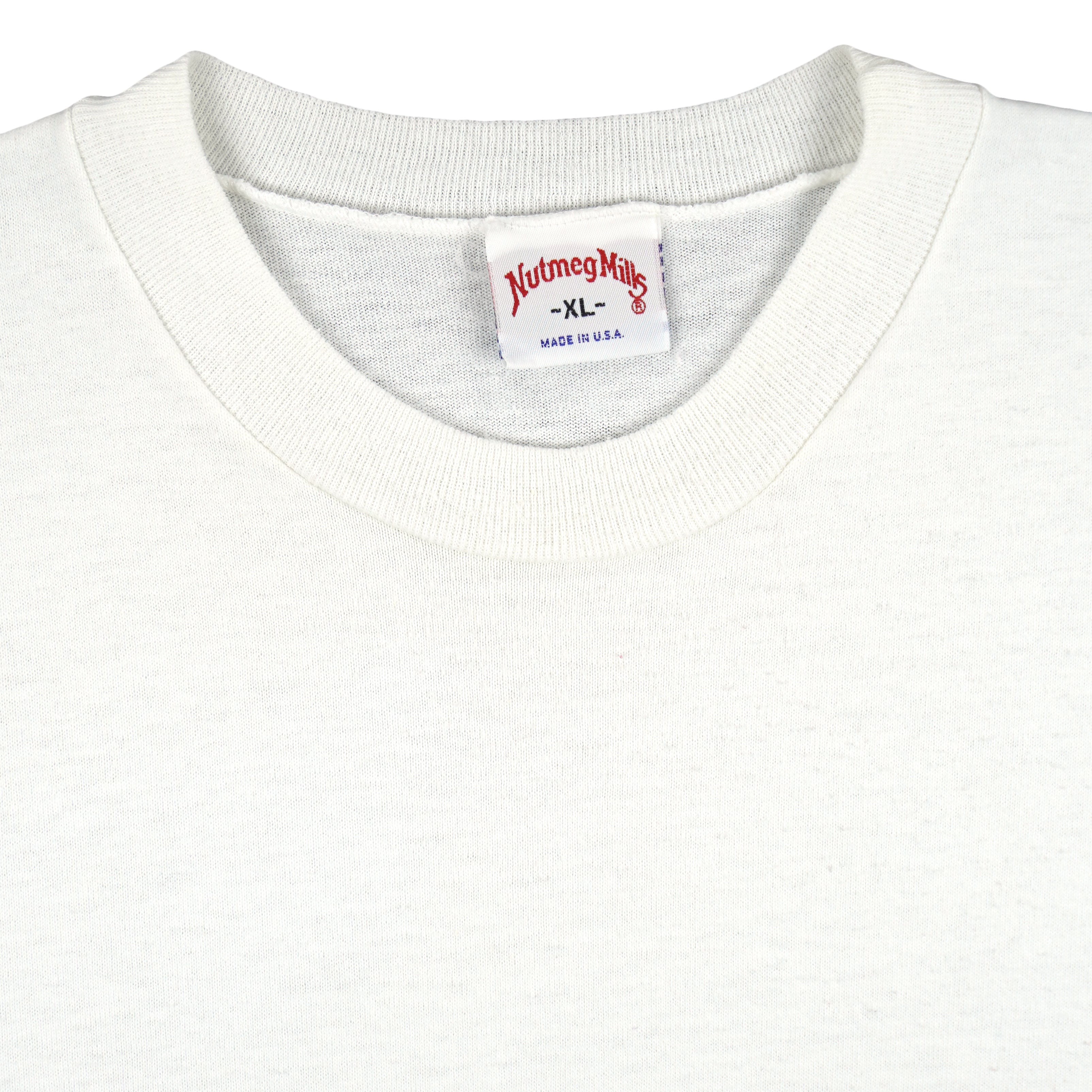 MLB (Nutmeg) - White New York Mets T-Shirt 1990s X-Large Vintage Retro Baseball