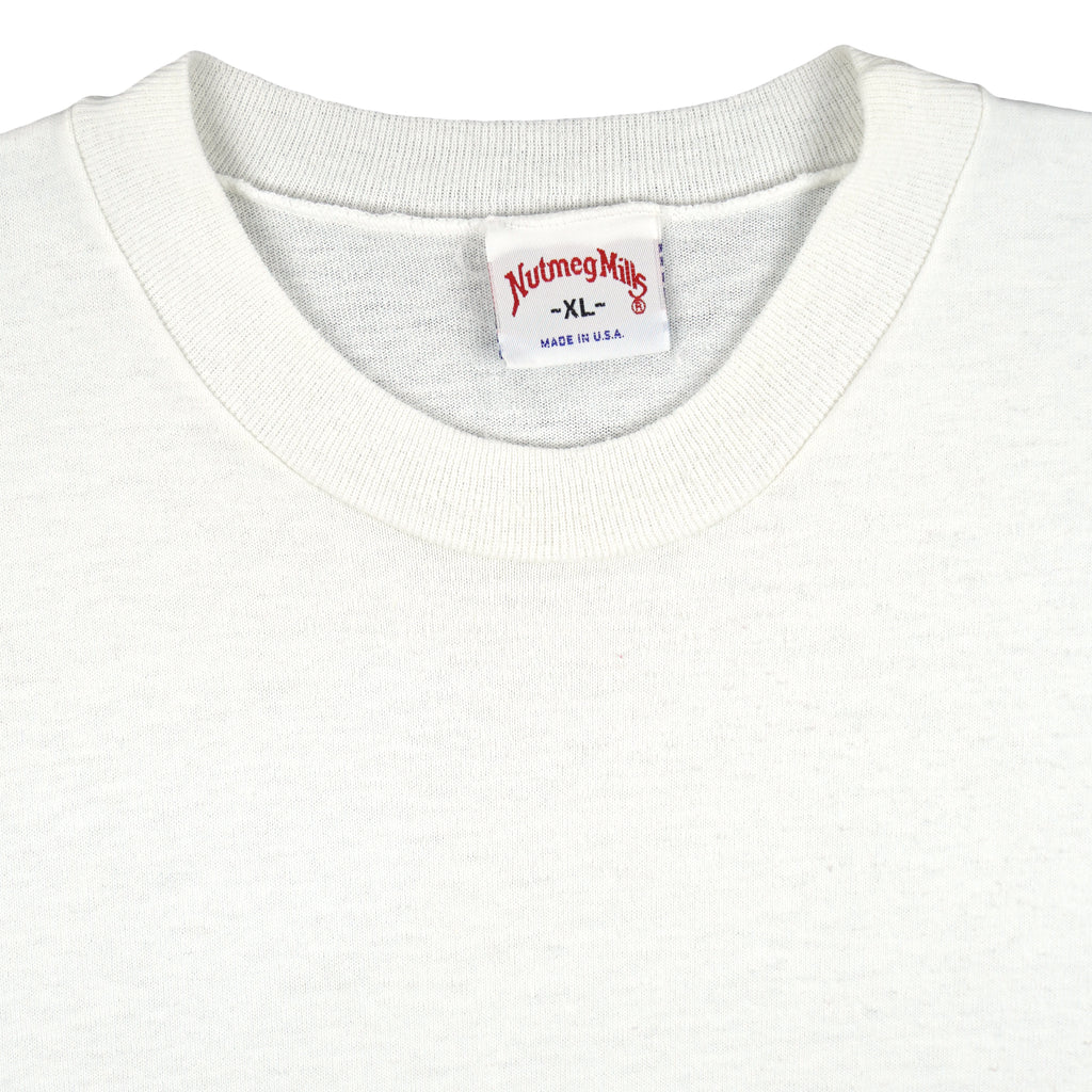 MLB (Nutmeg) - White New York Mets T-Shirt 1990s X-Large Vintage Retro Baseball