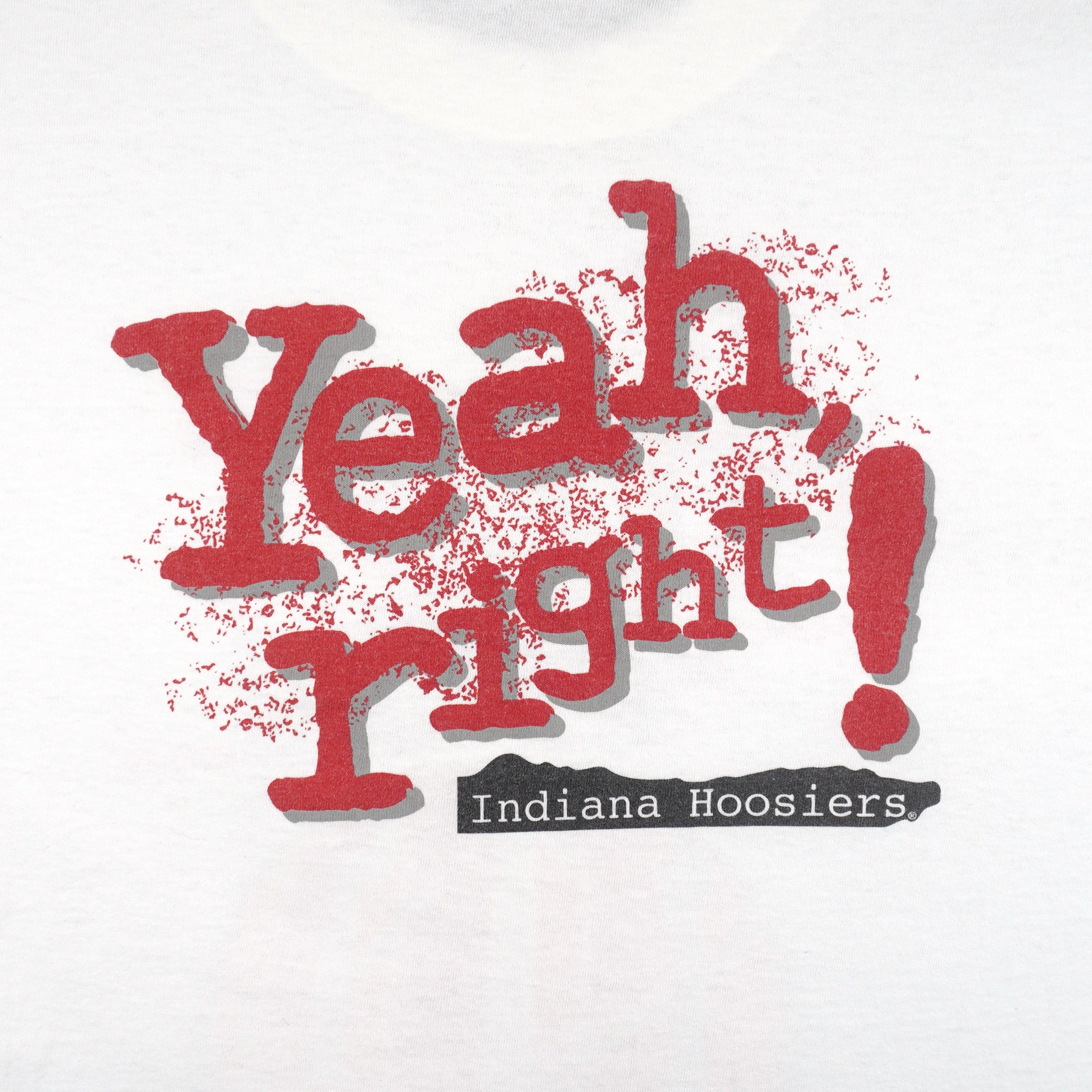 NCAA (Signal) - Indiana Hoosiers State Basketball T-Shirt 1990s Large Vintage Retro