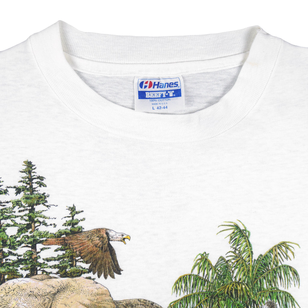 Vintage (Hanes) - Earth Day National Wildlife Federation T-Shirt 1990 Large Vintage Retro