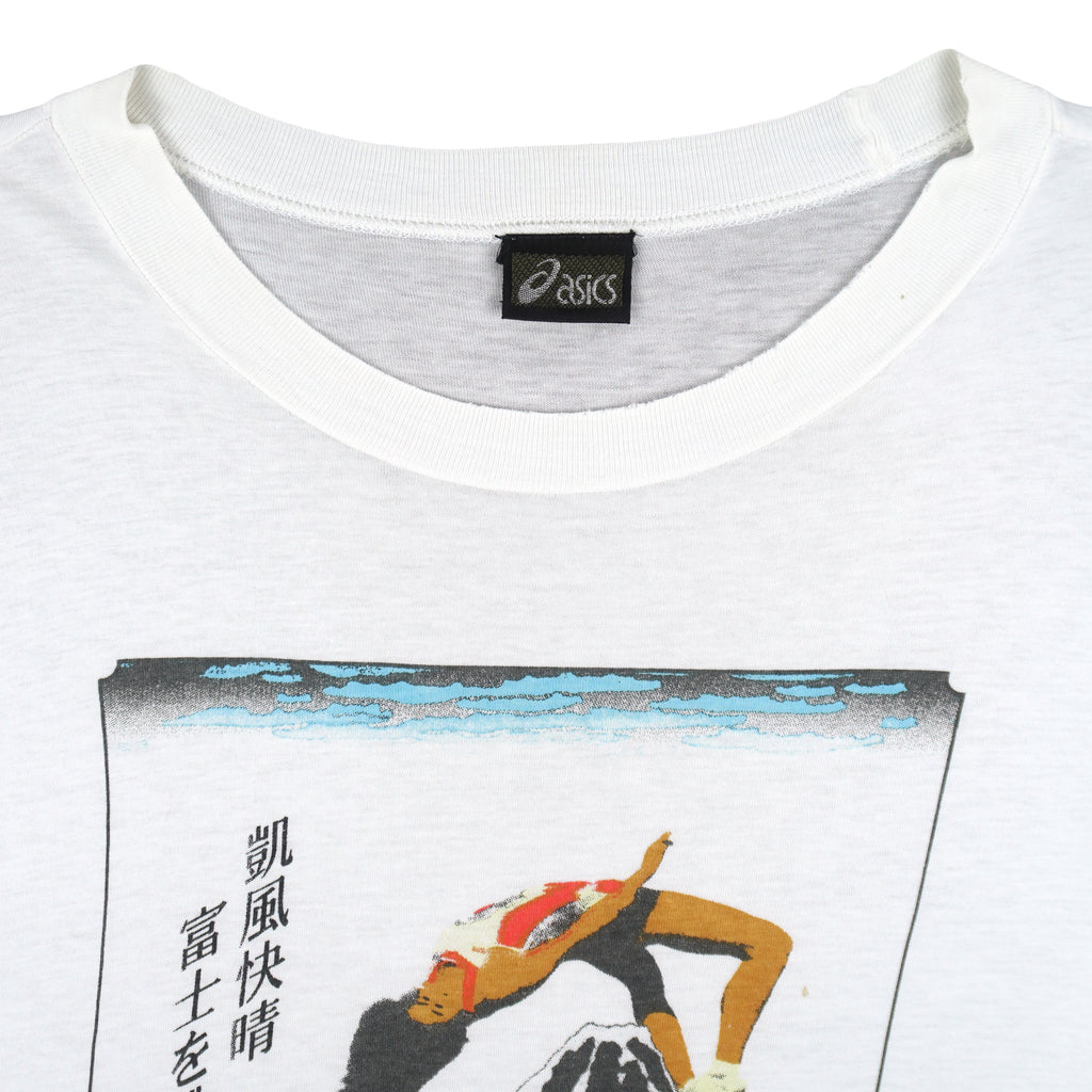 Asics - Japan Track & Field Championships Mt. Fuji T-Shirt 1990s Large