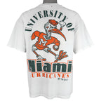 NCAA (The Game) - University Of Miami Hurricanes T-Shirt 1990s Large Vintage Retro