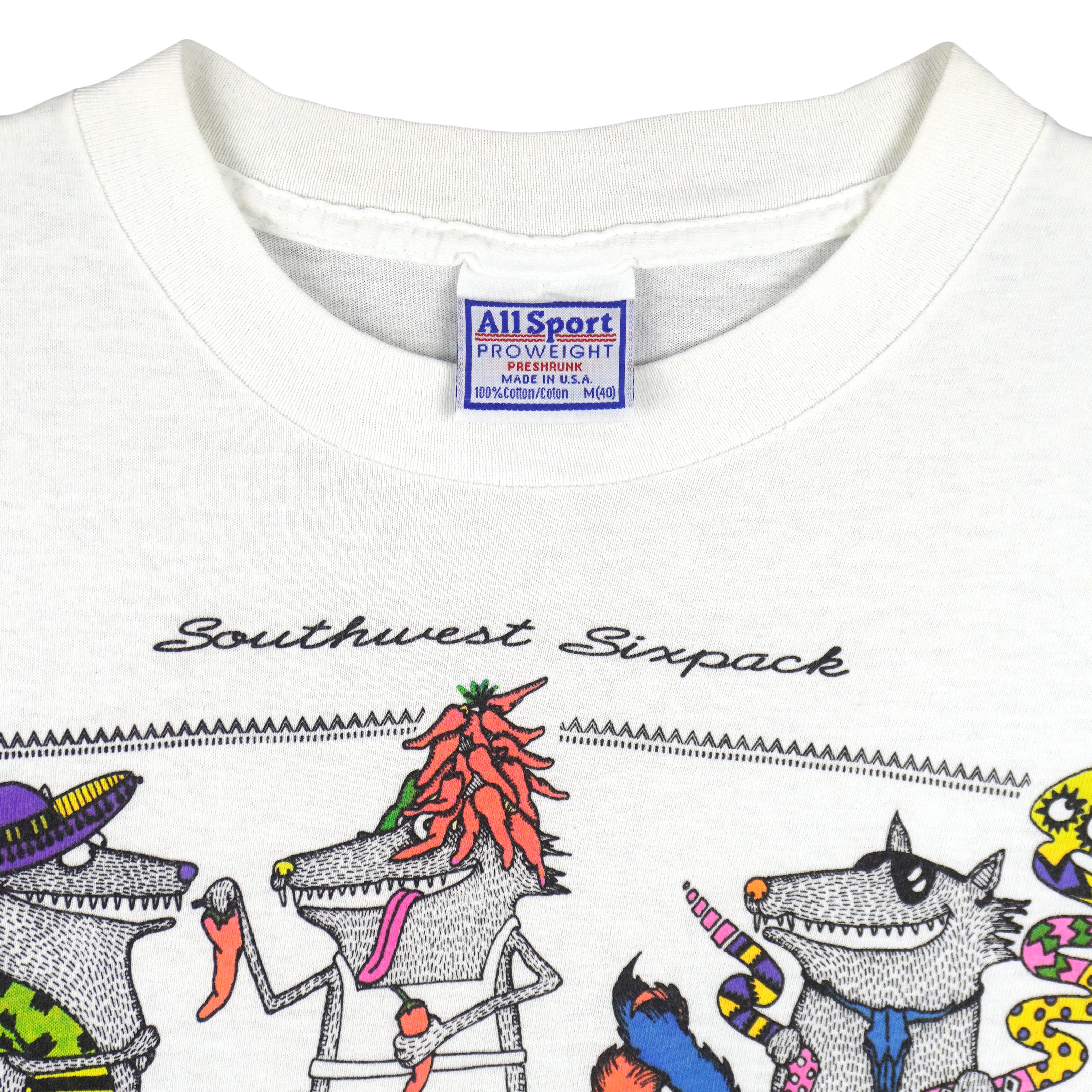 Vintage (All Sport) - Southwest Sixpack Lizards T-Shirt 1991 Medium Vintage Retro