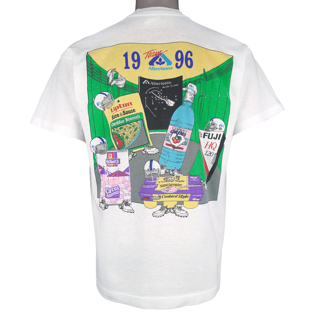 Vintage (Fruit Of The Loom) - Albertsons Bowl T-Shirt 1996 Large Vintage Retro