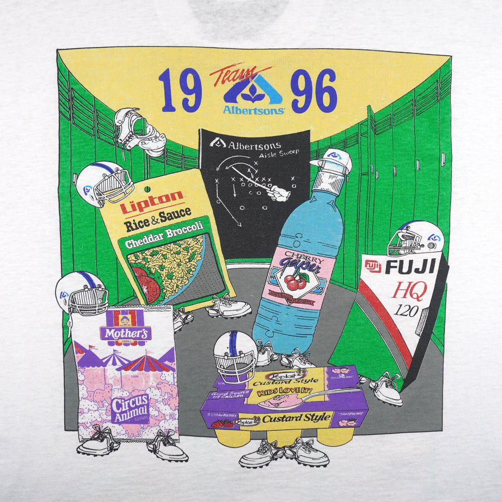 Vintage (Fruit Of The Loom) - Albertsons Bowl T-Shirt 1996 Large Vintage Retro