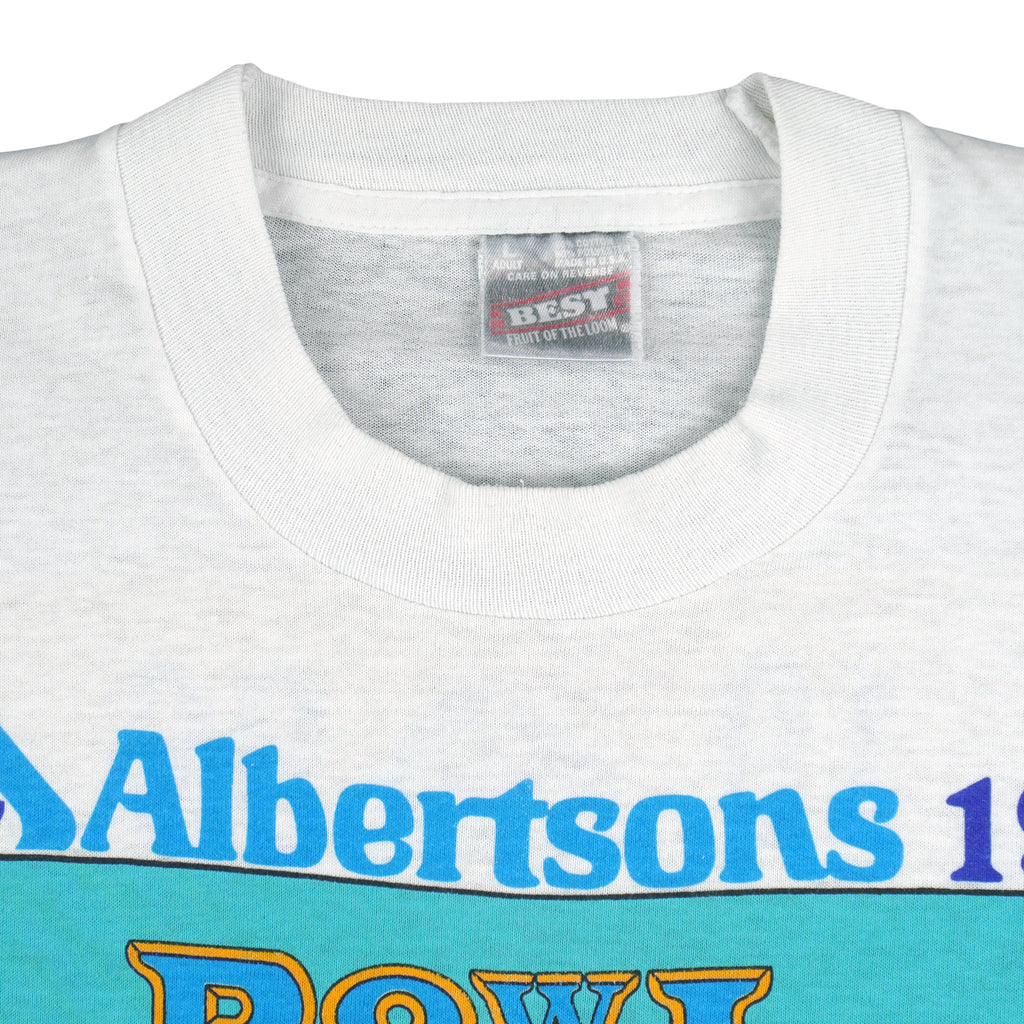 Vintage (Fruit Of The Loom) - Albertsons Bowl T-Shirt 1996 Large Vintage Retro