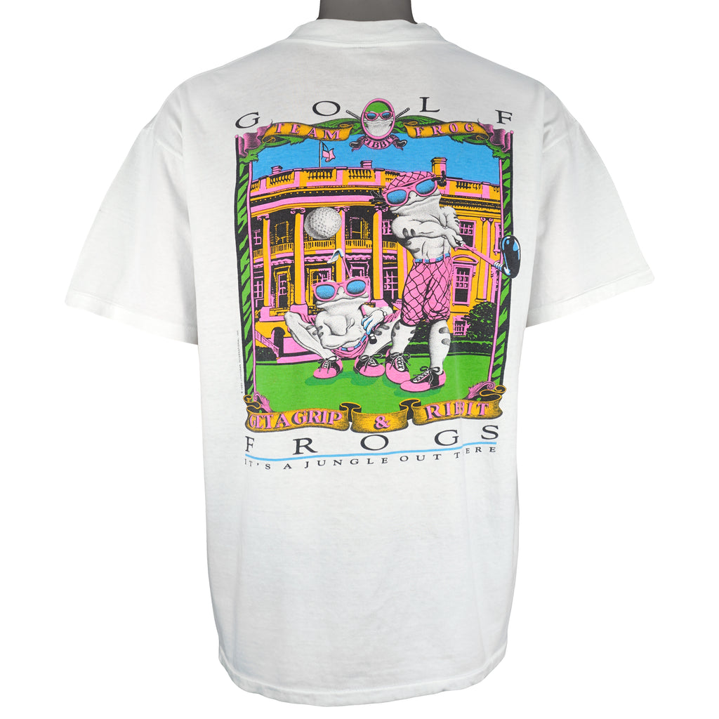 Vintage (Oneita) - Lifeforms Golf Frog Single Stitch T-Shirt 1993 X-Large Vintage Retro