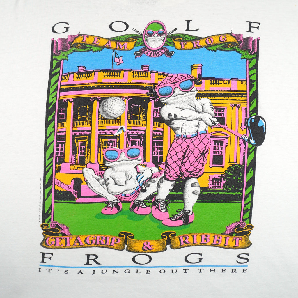Vintage (Oneita) - Lifeforms Golf Frog Single Stitch T-Shirt 1993 X-Large Vintage Retro