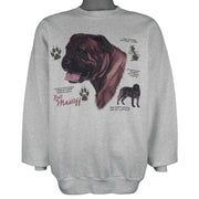 Vintage (Hanes) - Dogs Breed Bull Mastiff Crew Neck Sweatshirt 1990s X-Large Vintage Retro