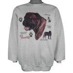 Vintage (Hanes) - Dogs Breed Bull Mastiff Crew Neck Sweatshirt 1990s X-Large Vintage Retro