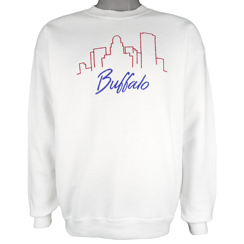 Vintage (Lee) - Buffalo Skyline Crew Neck Sweatshirt 1990s Large Vintage Retro