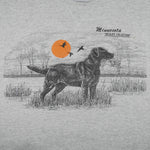 Vintage (Hanes) - Minnesota Wildlife Collection Black Labrador Crew Neck Sweatshirt 1990s X-Large Vintage Retro