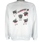 NCAA (Comax) - Alabama Crimson Tide Mascots Crew Neck Sweatshirt 1990s Large Vintage Retro