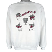 NCAA (Comax) - Alabama Crimson Tide Mascots Crew Neck Sweatshirt 1990s Large Vintage Retro