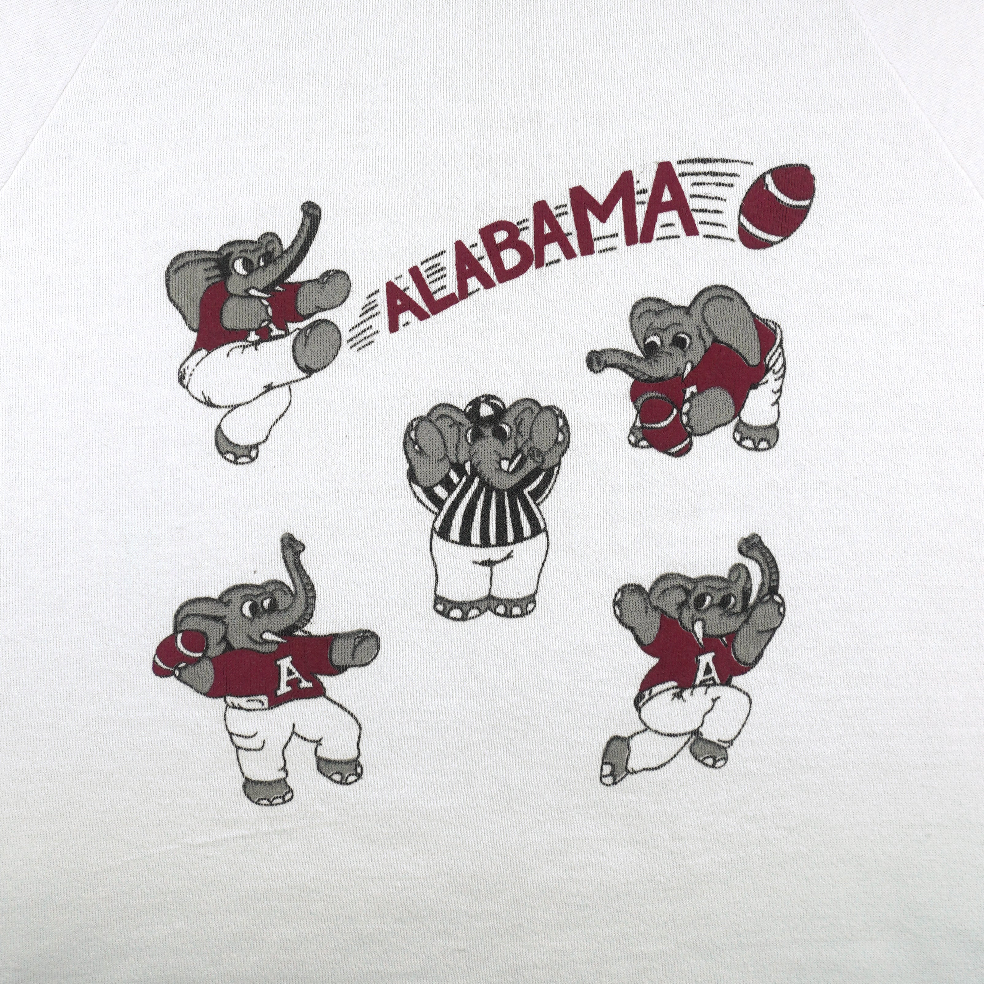 NCAA (Comax) - Alabama Crimson Tide Mascots Crew Neck Sweatshirt 1990s Large Vintage Retro