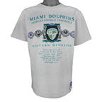NFL (Nutmeg) - Miami Dolphins Eastern Division T-Shirt 1990s Medium Vintage Retro Football