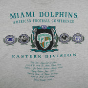 NFL (Nutmeg) - Miami Dolphins Eastern Division T-Shirt 1990s Medium Vintage Retro Football