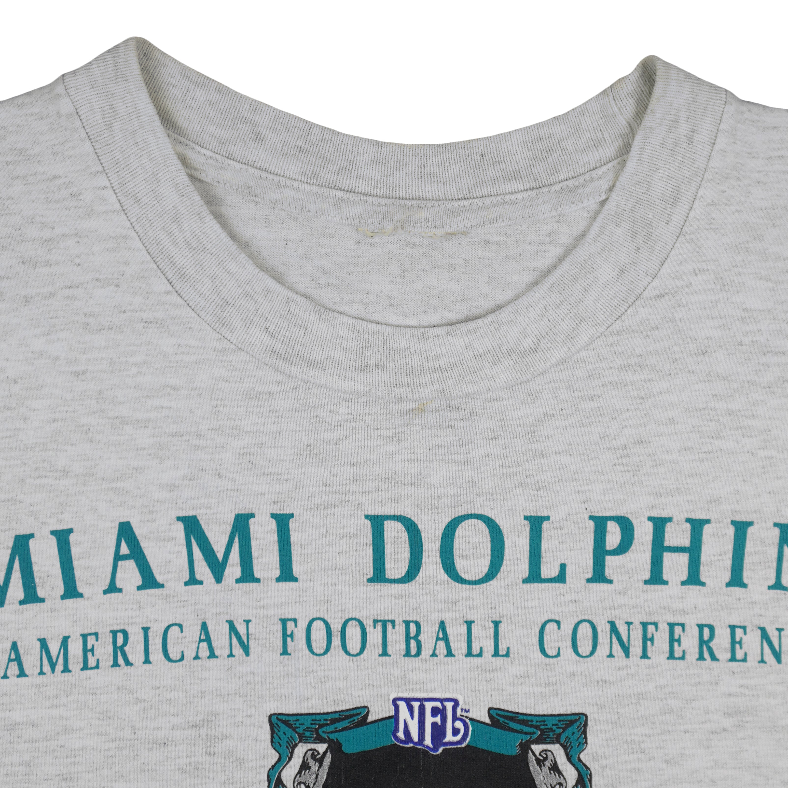NFL (Nutmeg) - Miami Dolphins Eastern Division T-Shirt 1990s Medium Vintage Retro Football