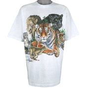 Vintage (Habitat) - Wildlife, Big Cats and The World T-Shirt 1990s X-Large Vintage Retro