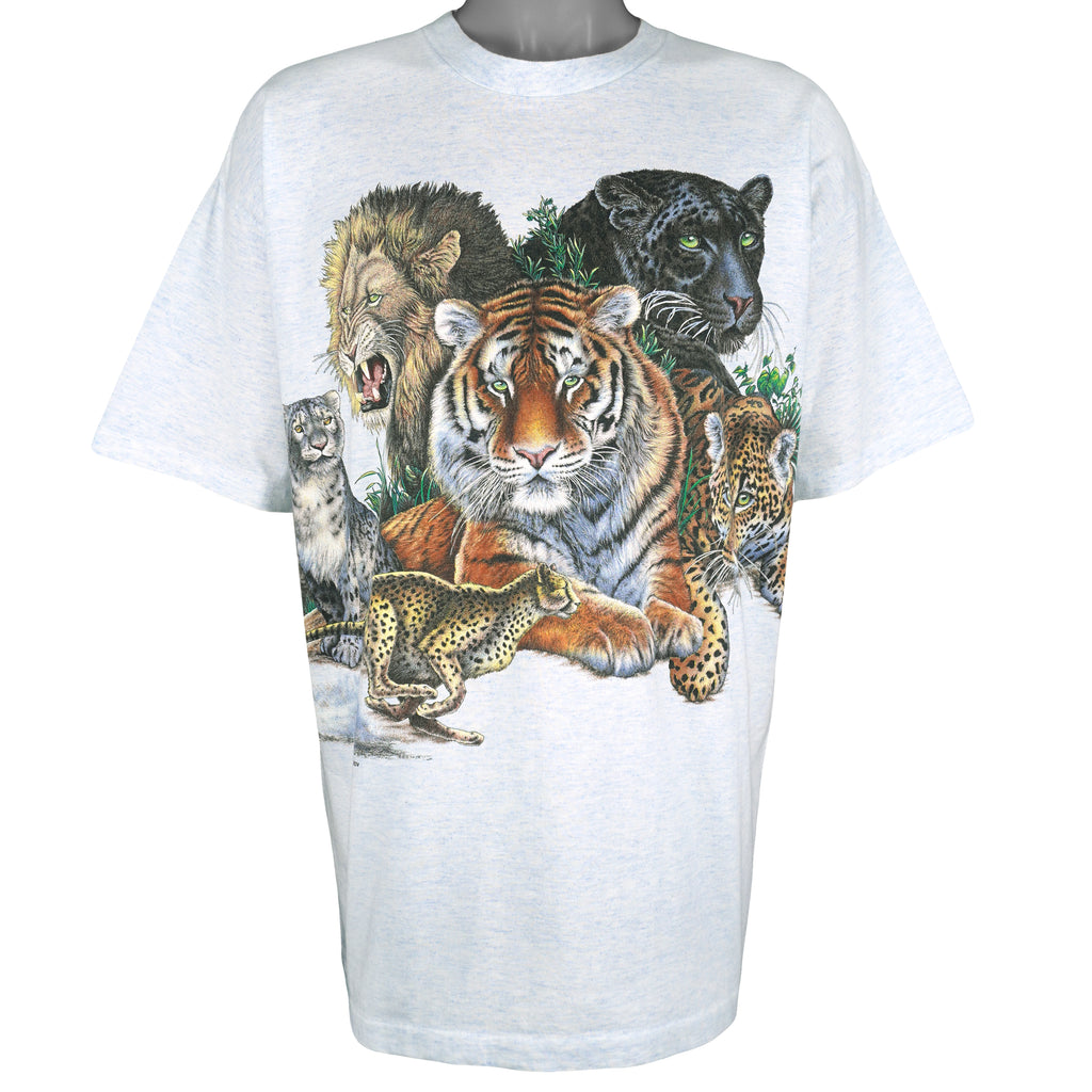 Vintage (Habitat) - Wildlife, Big Cats and The World T-Shirt 1990s X-Large Vintage Retro