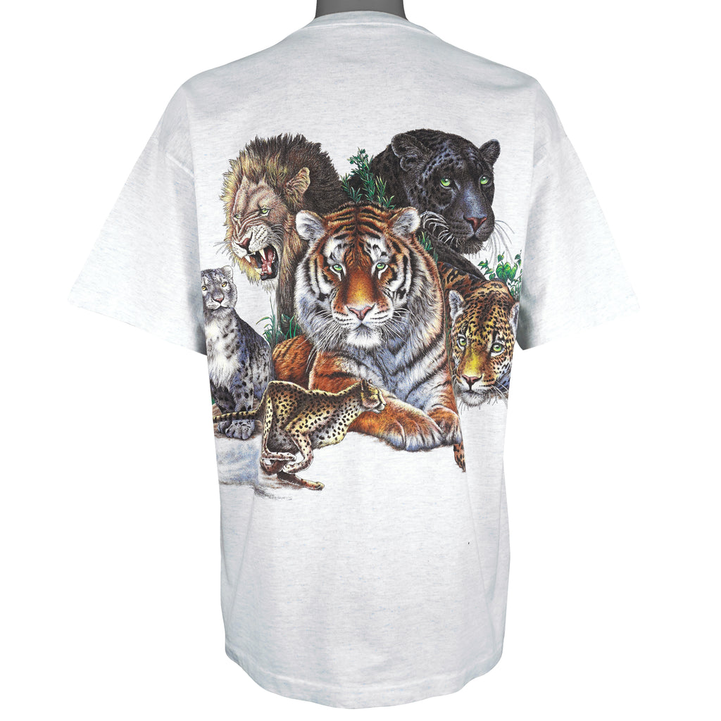 Vintage (Habitat) - Wildlife, Big Cats and The World T-Shirt 1990s X-Large Vintage Retro